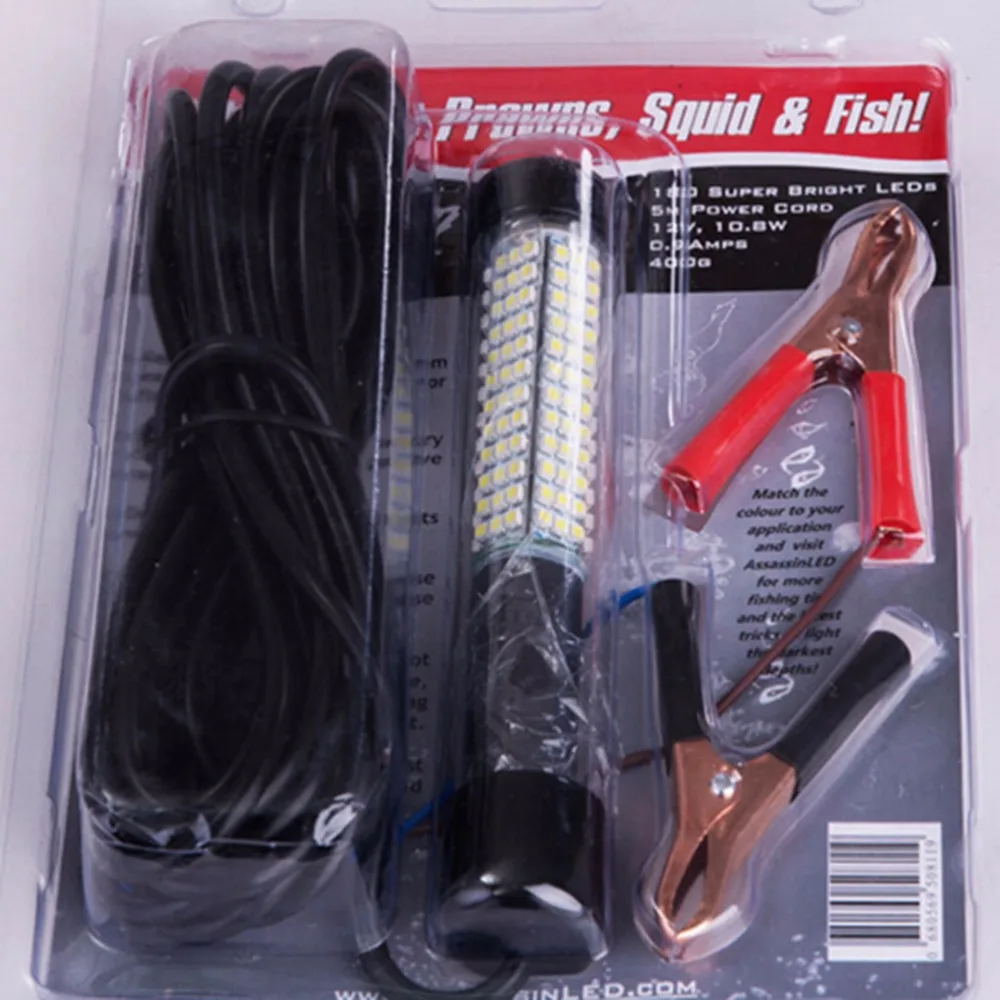 

12V LED Underwater Fishing Light Lamp Fishing Boat Light Night Fishing Lure Lights for Attcating Fish With 5M Wire Cable
