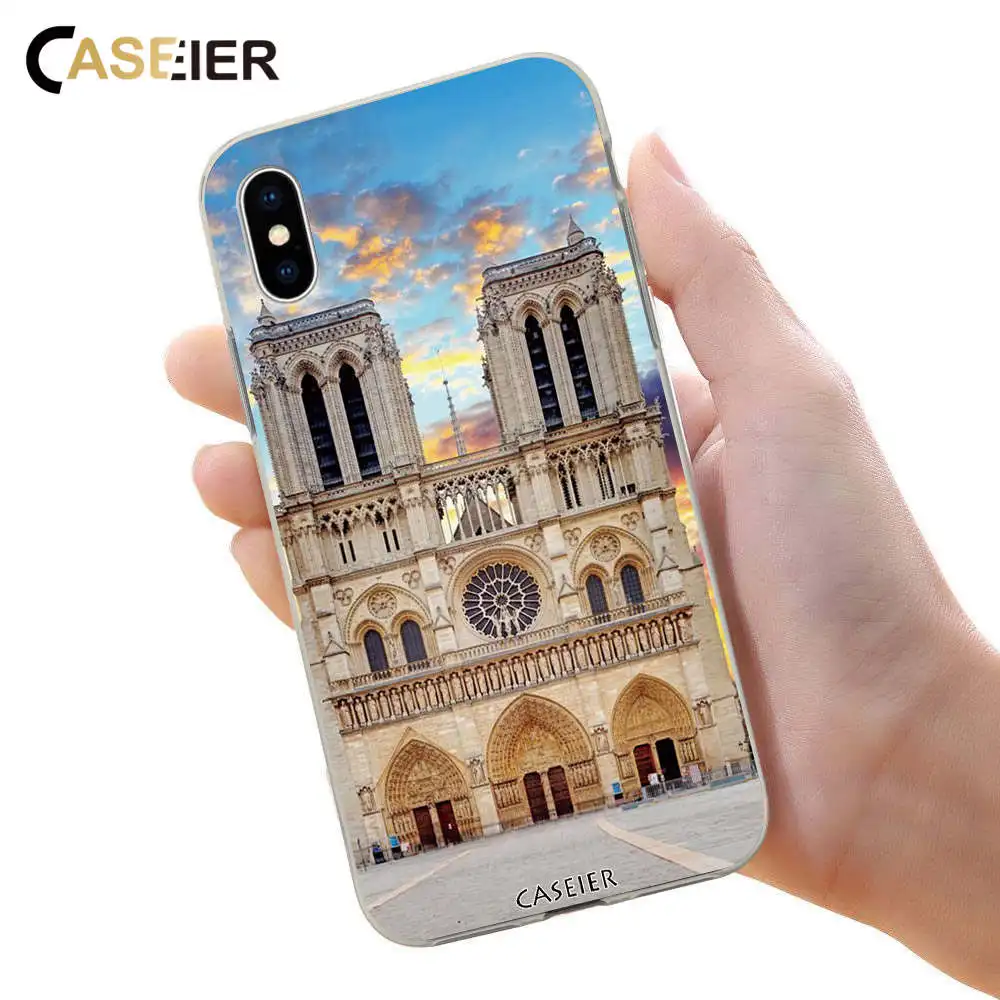 Чехол для телефона CASEIER Нотр дама Парижа iPhone 11 Pro X XS MAX чехол с древним зданием 6 7 8 6S