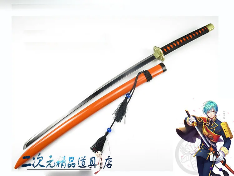 S0422 онлайн игры аниме TOUKEN RANBU ICHIGO HITOFURI KATANA манга меч W/Красный или оранжевый ножной