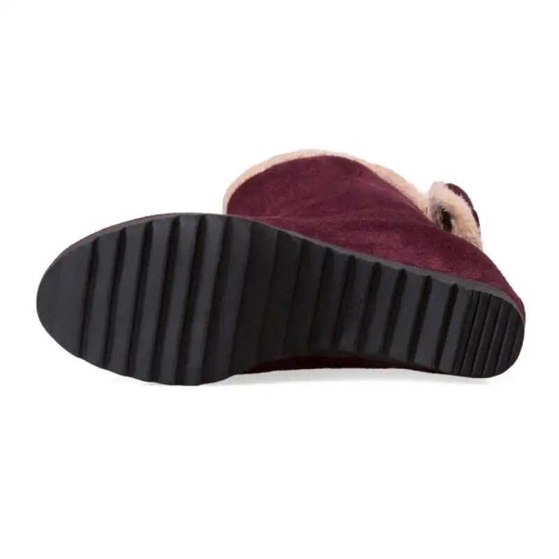 CoolCept Size 33-43 Woman Short Boots Plush Fur Bowtie Woman'S Shoes Winter Warm Ankle Snow Inside Heel Ladies | Обувь