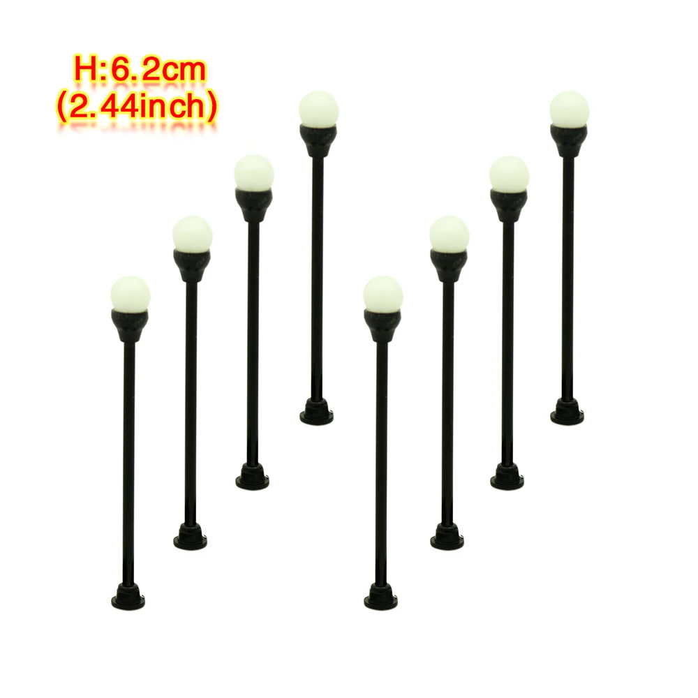 Railway Train Lamp Street Light Garden Lamppost 6.5V Single Plastic Sand Table Architecture Building Landscape 300pcs | Игрушки и хобби