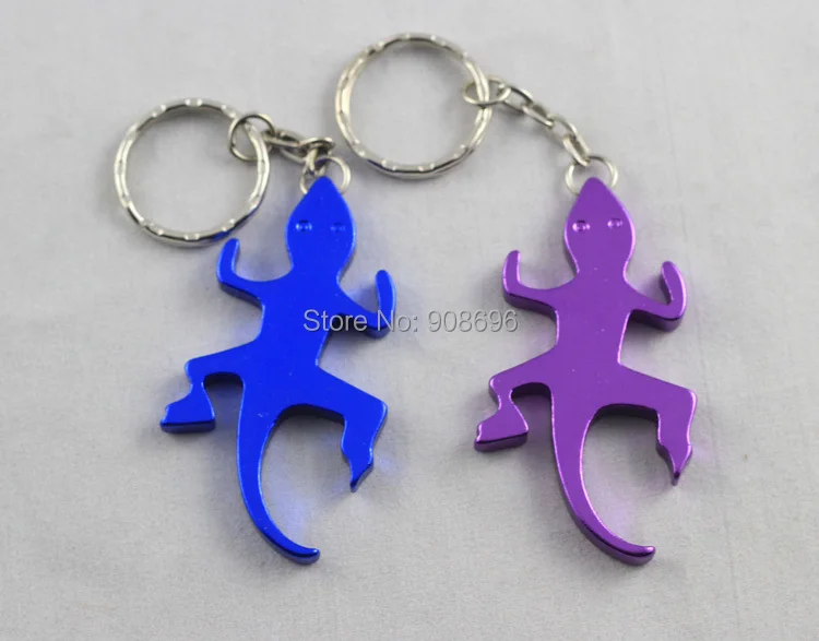 12Pcs Fashionable Lizard Metal Bottle Opener Can opener with Keyring Keychain Promotional Gift--Free shipping | Украшения и
