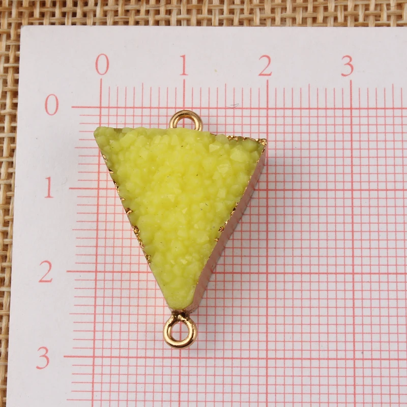 2 шт. треугольные неровные полимерные серьги Друза кулон Diy ожерелье чокер