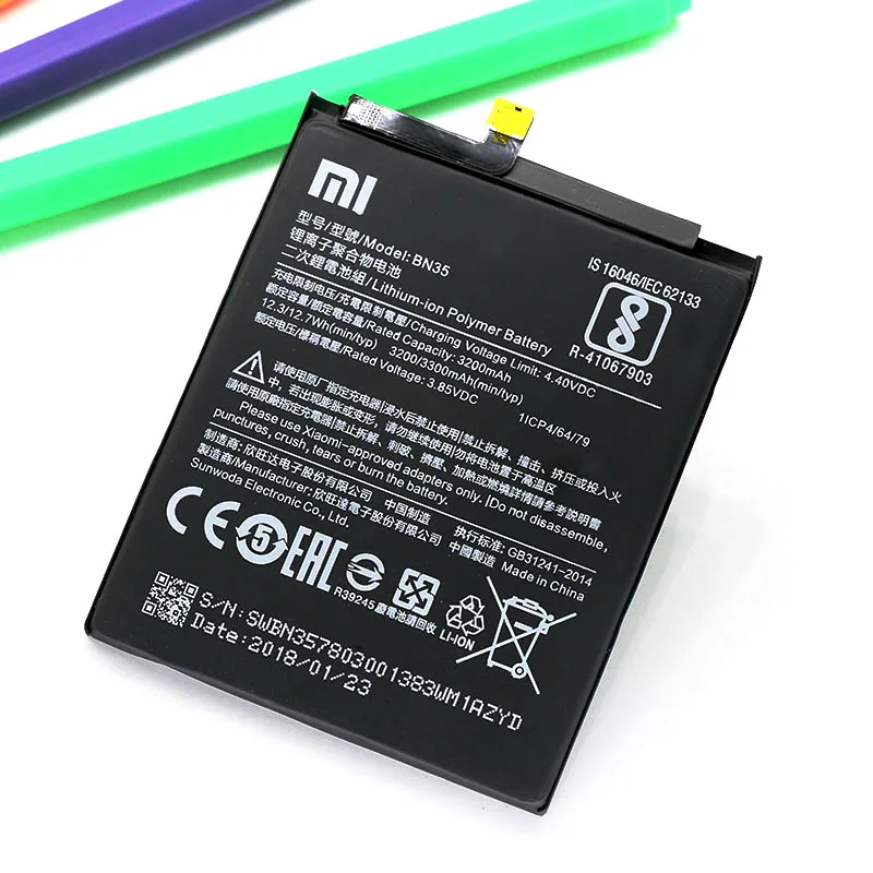 Аккумулятор BN35 для Xiaomi Redmi 5 3300 мАч 7 дюйма | Мобильные телефоны и аксессуары