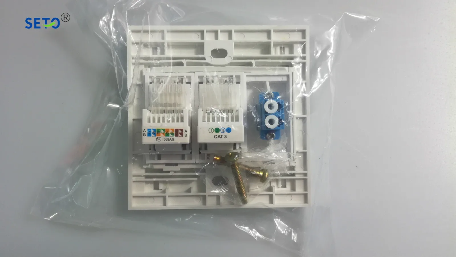 SeTo 86 Тип Сеть RJ45 Cat5e + Tel RJ11 Cat3 оптический LC разъем настенная пластина гнездо