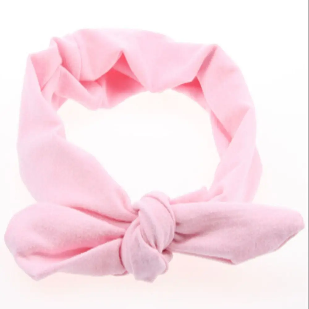 Hot Sale 1 pcs Women Fashion Elastic Stretch Plain Rabbit Bow Style Hair Band Headband Turban HairBand Hair Accessories