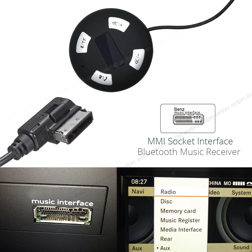 Bluetooth модуль Автомобильный комплект AUX адаптер для Mercedes Benz MMI музыкальный
