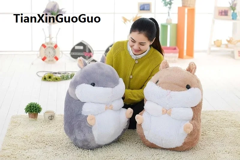 Креативная игрушка мультяшный хомяк плюшевая мягкая кукла большая 55 см подушка