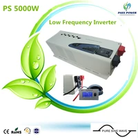 5000w low frequency pure sine wave solar power inverter 24v48vdc to 110v220v230v240vac car inverter lcd display
