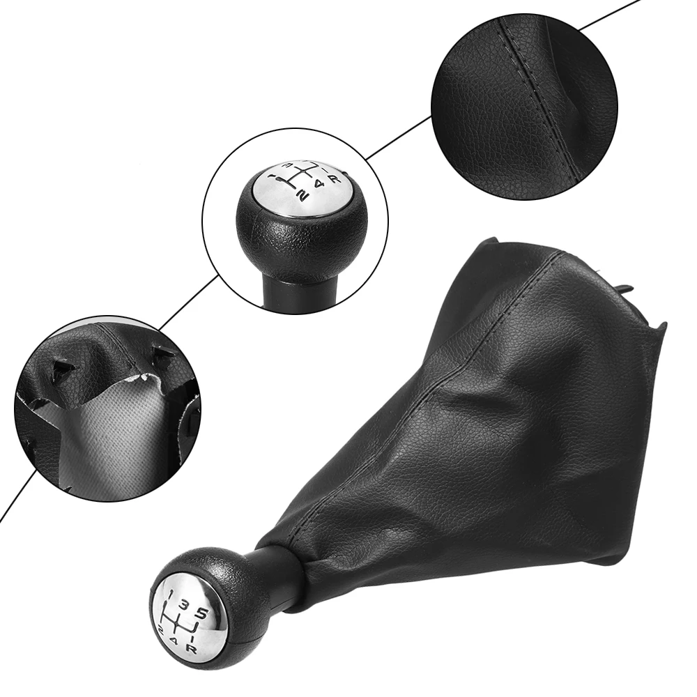 Из искусственной кожи Шестерни Сдвиг крышки 5 Скорость ручка переключения