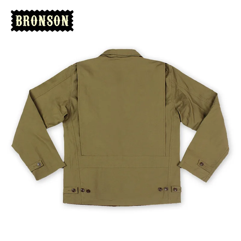 Мужская куртка на молнии винтажная хлопковая в стиле милитари с принтом AMRY для