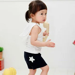 

Anyongzu Unisex Sleeveless Vest Pullover Summer Explosion Star Movement 2 Piece Set Girl