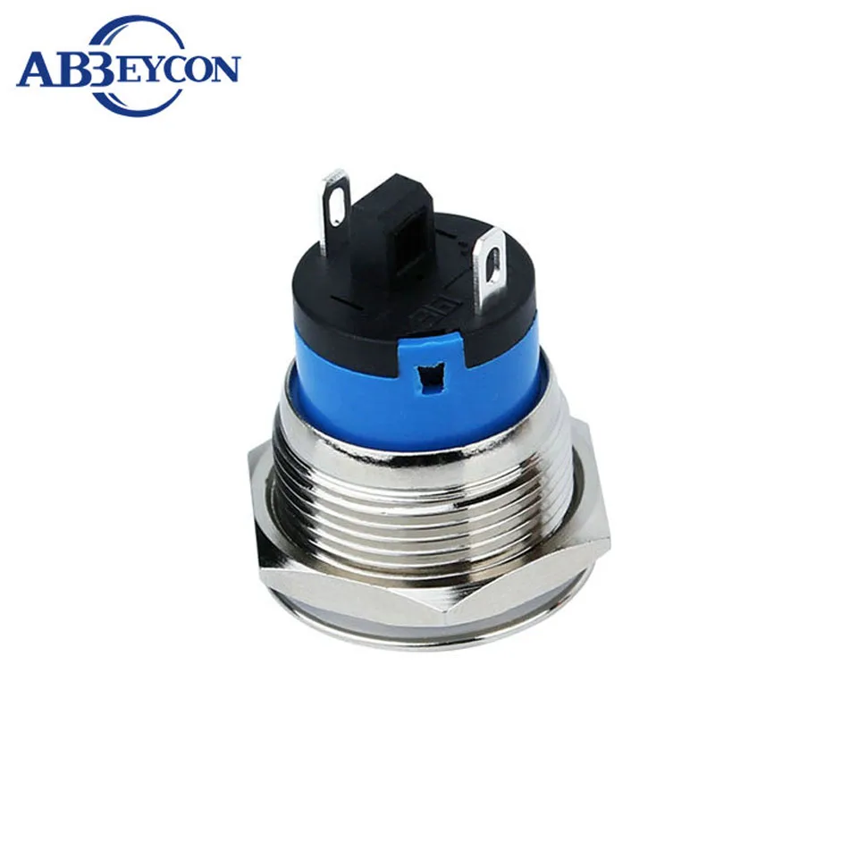 Diameter 19mm 1NO Self-Locking Momentary Metal Shell Push Button Switch Reset Switches Waterproof Pin Terminal 220V Cap | Обустройство