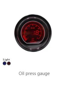 " 52 мм EVO lcd 7 цветов автомобильный турбо Boost Gauge Универсальный цифровой автомобильный Boost Meter Psi с датчиком/Автомобильный метр TT100110