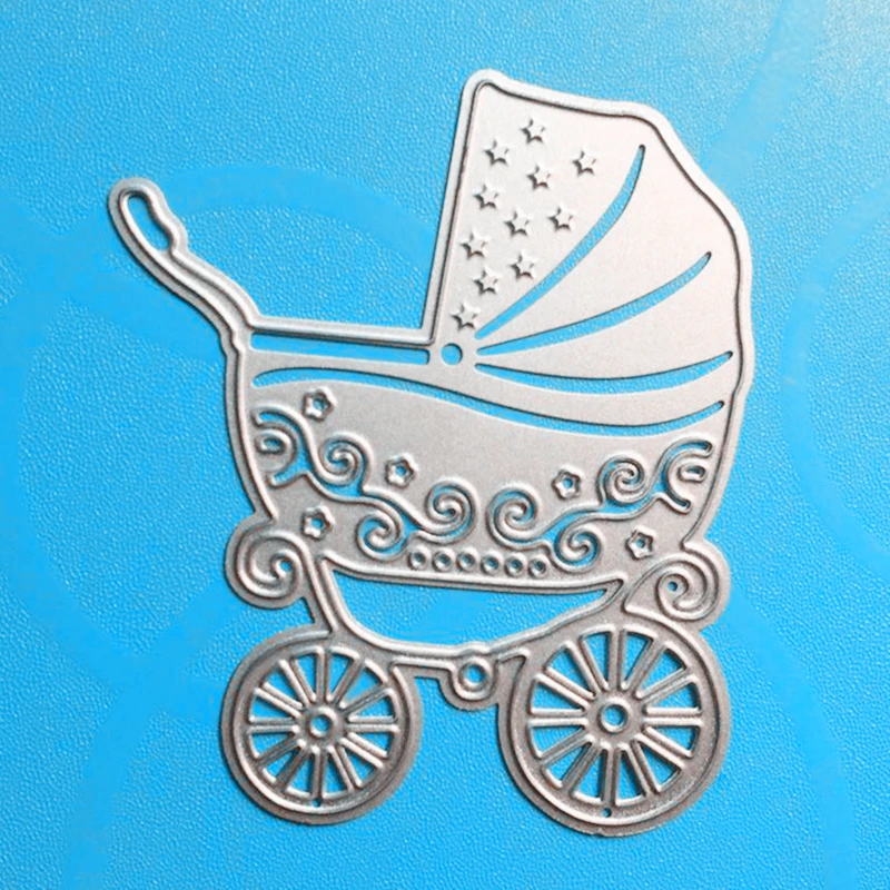 

YLCD187 Baby Carriage Metal Cutting Dies For Scrapbooking Stencils DIY Album Cards Decoration Embossing Folder Die Cuts Template