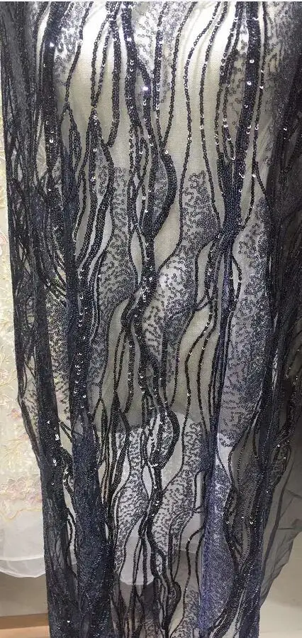 Блестящая кусок свободные блестки вышитый тюль 04241 африканская нигерийская