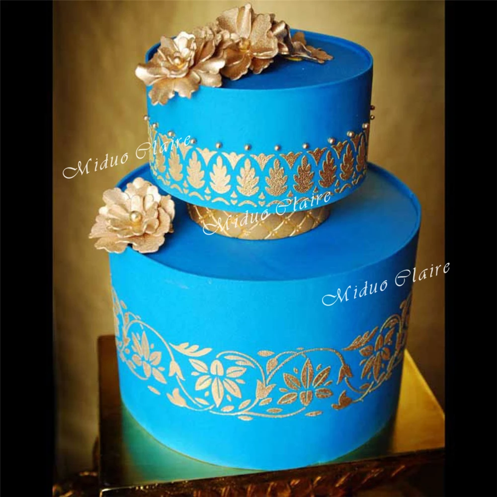 

I piece Acanthus leaf cake stencil Fondant Cake and Chocolate Painting Molds wedding cake decoration