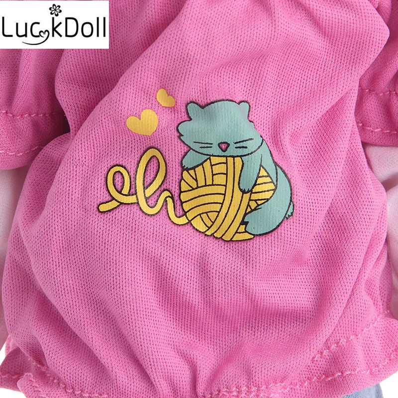 LUCKDOLL розовая Новая Одежда для кукол костюм 14 5 дюймовых американских аксессуары