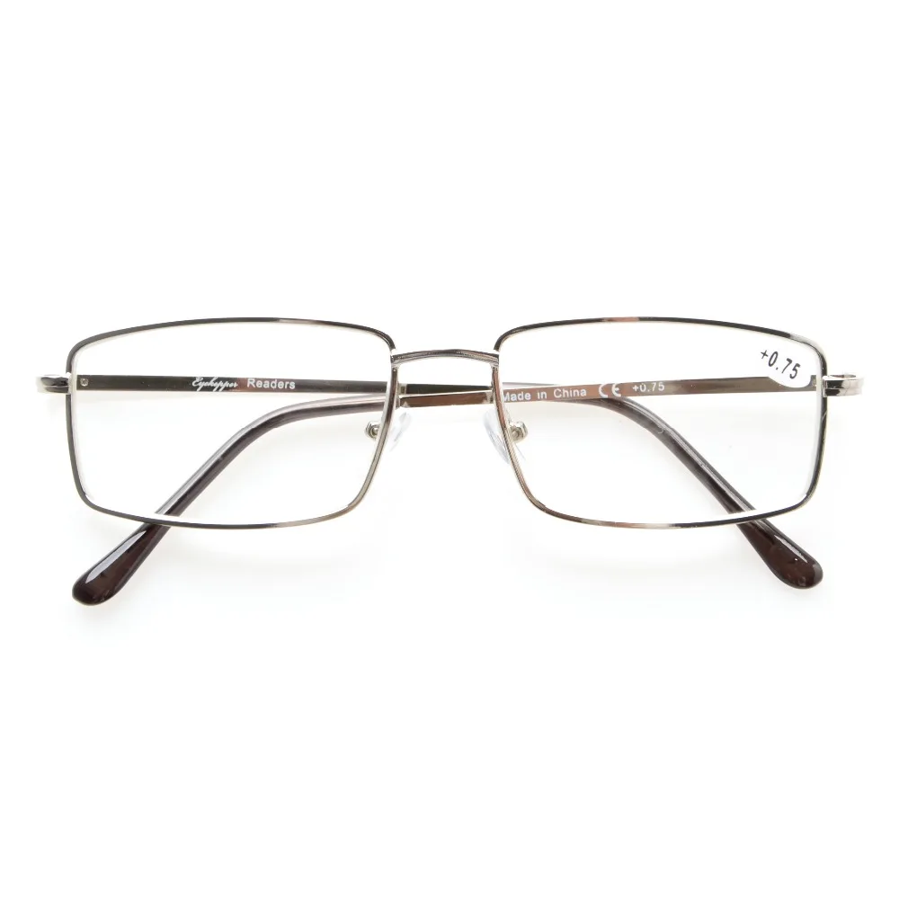 R15023 Eyekepper для чтения прямоугольной пружинная дужка большие металлические очки + 0
