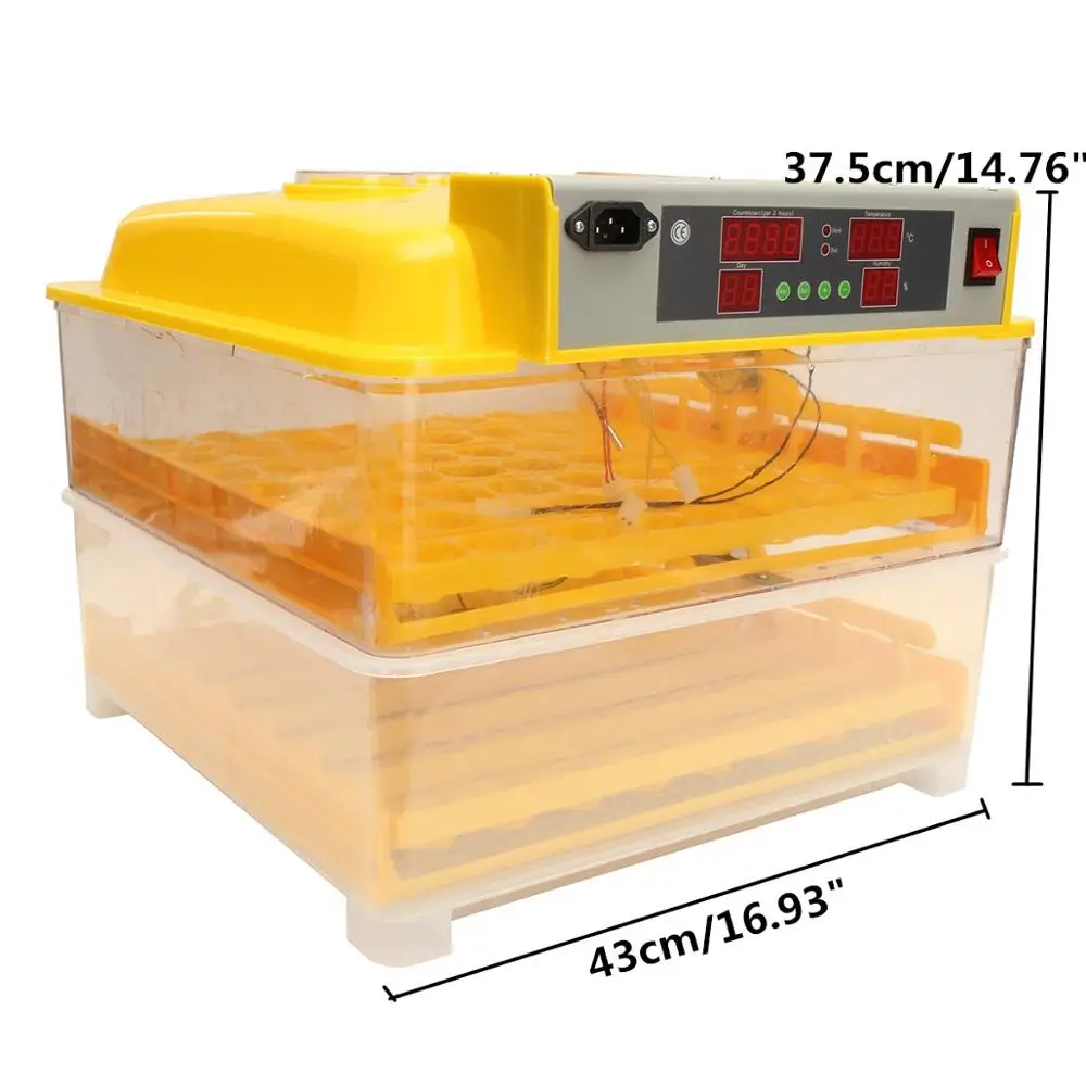 Пластиковые 112 цифровые куриные яйца инкубатор контроль температуры