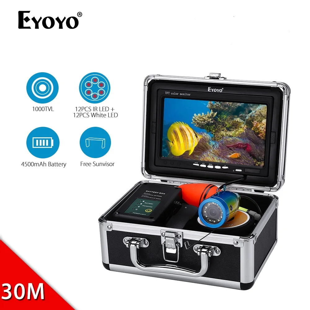 EYOYO EF07 7 &quot1000TVL рыболокатор подводная рыболовная камера Водонепроницаемая Видео