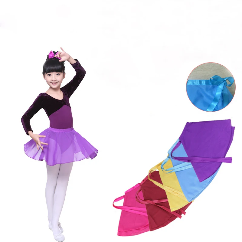 Балетная юбка для девочек высокое качество черный цвет купальник из шифона