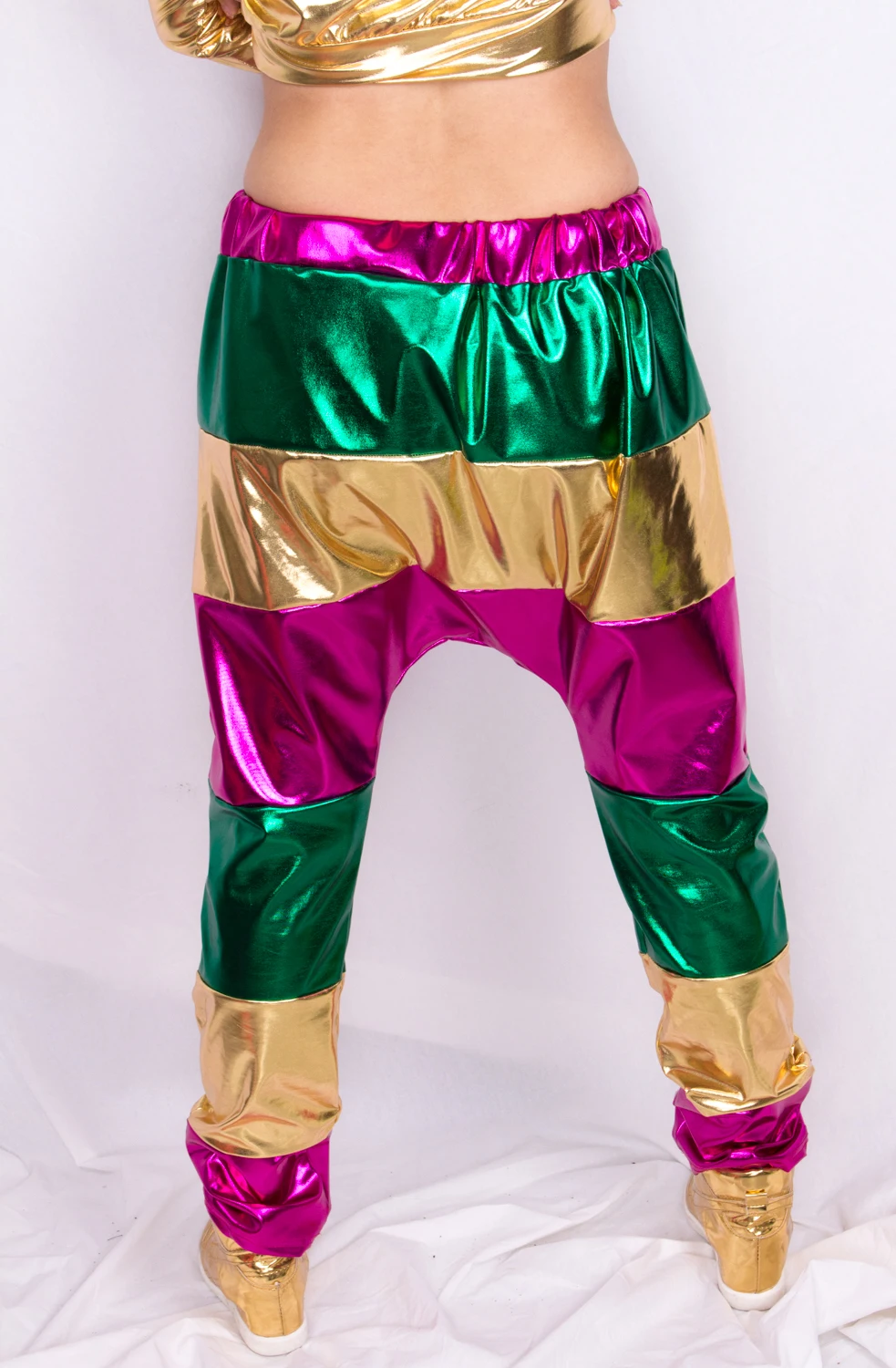 

New Fashion Brand Hip Hop Dance Harem Pants Sweatpants Costumes Female Stage Performance Wear Paillette Jazz Trousers