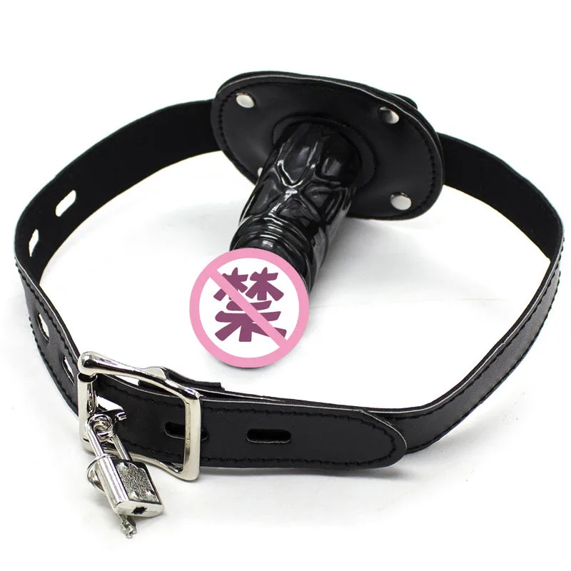 Фетиш фаллоимитаторы кляп для рта БДСМ ограничения взрослых пенис с