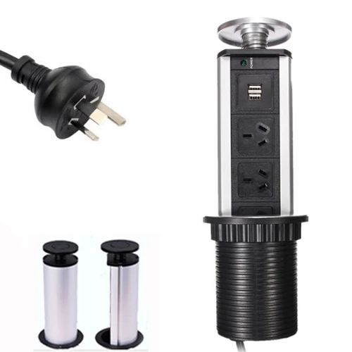 2019 AU кухонная розетка выдвижной кухонный стол столешница Выдвижная 3 2 USB для