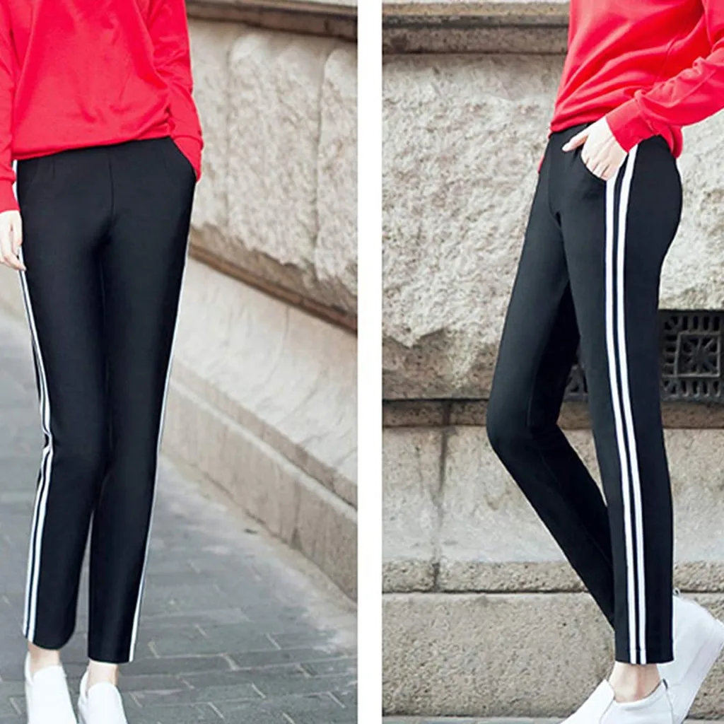 2019 полосатые боковые Sweatside Line брюки спортивные и досуговые женские повседневные