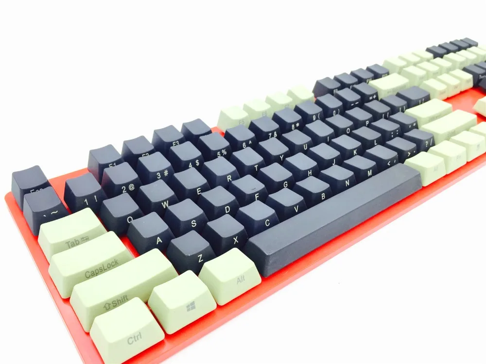 104/108 ключи черный серый Dolch сторона печатная PBT ключ крышка s ANSI макет OEM профиль