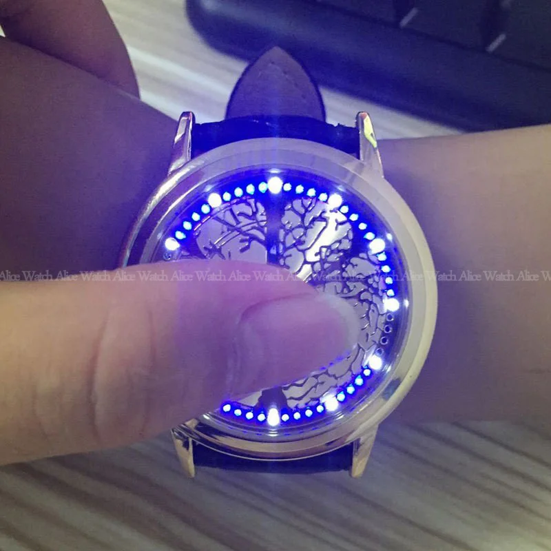 Экран светодиодный сенсорный часы творческий электроники Для мужчин спортивные