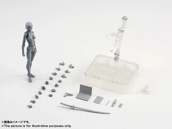 SH. Figuarts 15 см эскиз тела Кун/тело Чан DX набор подвижный мужской \ Женский ПВХ фигурка Коллекционная модель игрушки модель сплошной черный