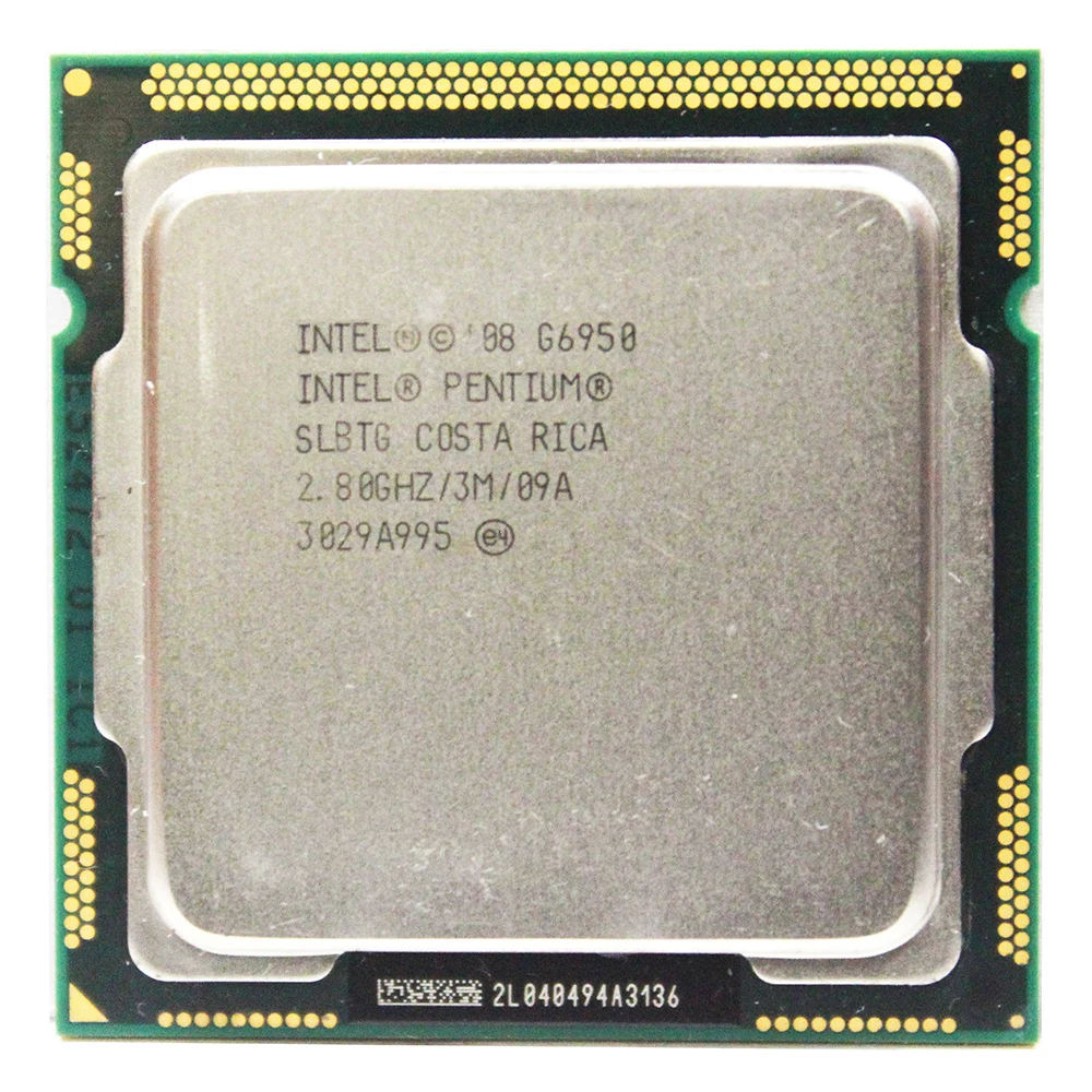 Оригинальный двухъядерный процессор Intel Pentium G6950 2 8 ГГц 3 Мб кэш-памяти LGA1156 73 Вт