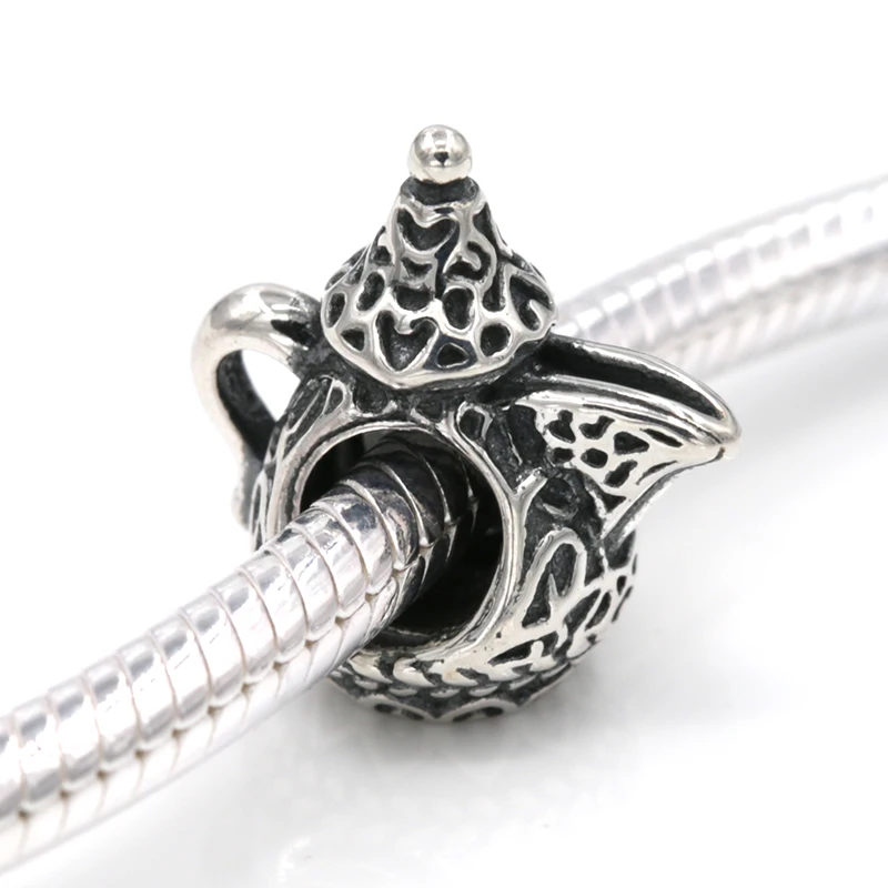 925 Sterling Silver Teapot Charm Bead Fits European Bracelets DIY Original Jewelry Wholesale | Украшения и аксессуары