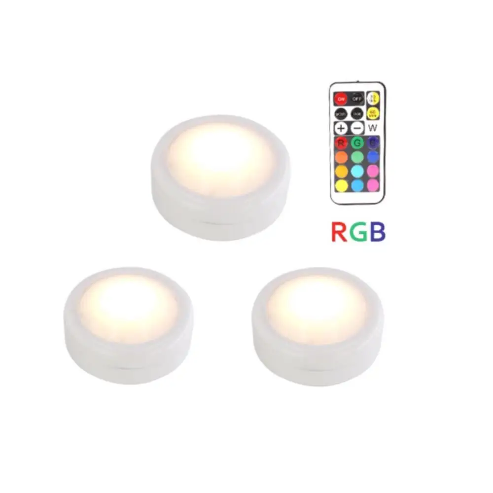 Светодиодный светильник шайба s RGB 12 цветов 21 ключ затемняемый сенсорный датчик Светодиодная подсветка под шкаф для закрытого гардероба Лестницы прихожей ночника - Испускаемый цвет: 3P-One Remote