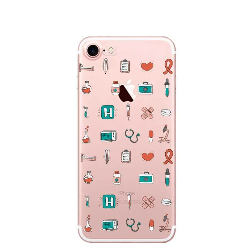 Испания милый мультфильм медицины медсестра Доктор чехол для iPhone X SE 5 5S 6 S Plus 7 8