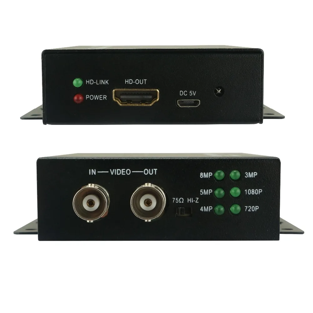 Преобразователь с автоматическим распознаванием HDC ADH FULL HD 4K 8MP CVI/TVI/AHD + CVBS в HDMI