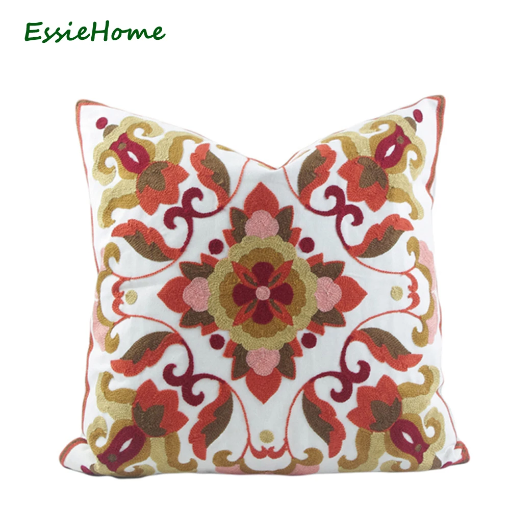 Красная подушка ESSIE HOME 18x18 дюймов чехол для подушки наволочка с вязаной вышивкой