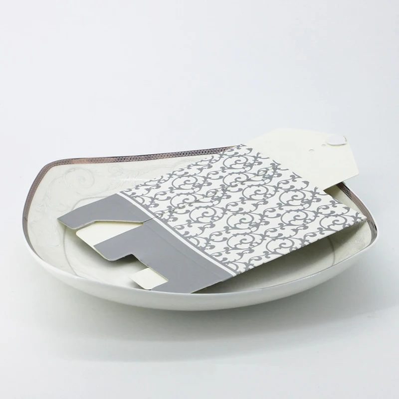 50 шт./лот Красивая золотистая/Серебристая Свадебная коробка для конфет модный