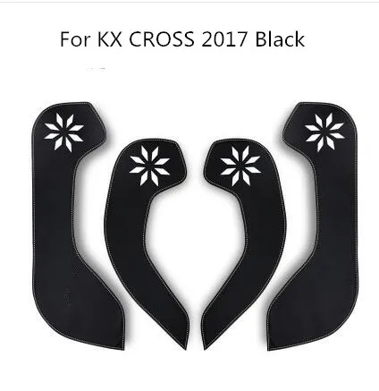 Кожаный анти-кик коврик для Kia K2K3S K4 KXCROSS Z2EA1112 - Название цвета: E
