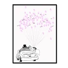 С чернилами холст печать свадебный автомобиль отпечатки пальцев подарок сувениры брак украшение сувенир для свадебного душа отпечаток пальца Гостевая книга