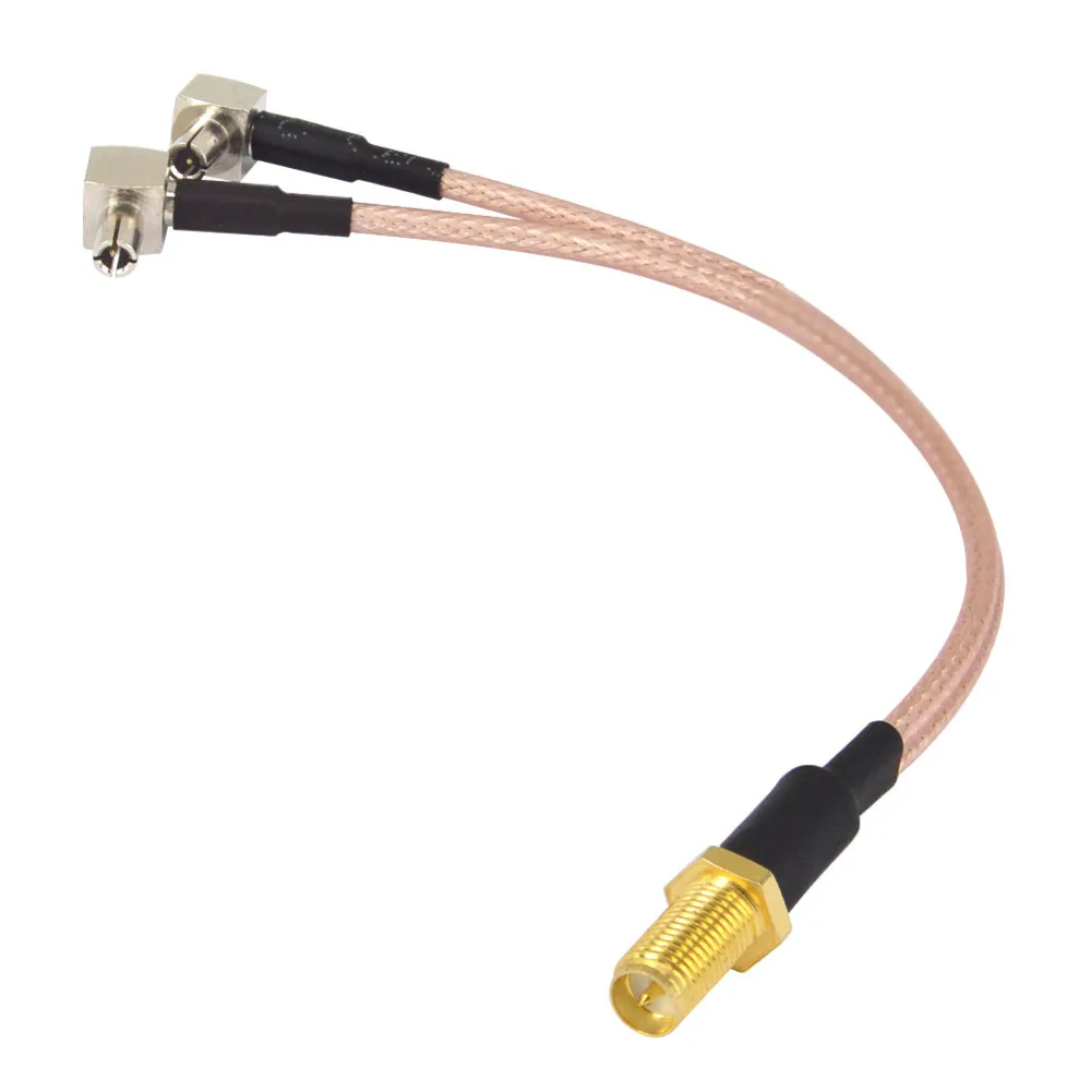 50 шт. RP SMA мама к Y Тип 2 TS9/CRC9 Штекерный разъем кабеля отрезок RG316 15 см|Соединители| |