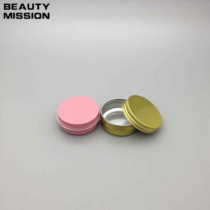 BEAUTY MISSION 50 шт. 30 г золотые/розовые алюминиевые банки металлическая баночка для