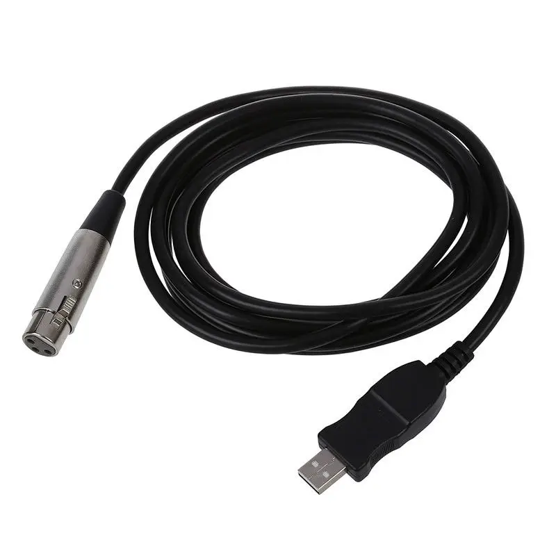 

3 м USB штекер к 3 Pin XLR гнездовой микрофон Микрофон Студийный аудио кабель Шнур адаптер микрофонный кабель студийный аудио кабель