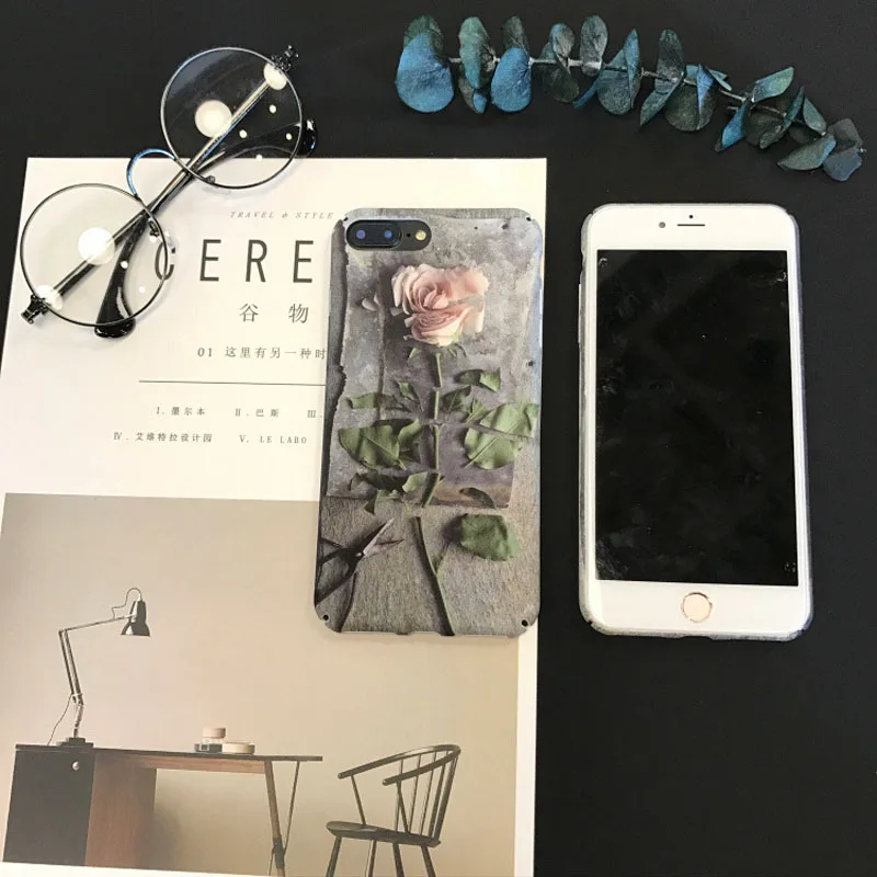 Горячая Ретро картина маслом Rosas цветочный чехол для iphone 6 Чехол классическое