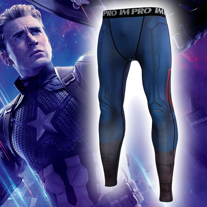 Мстители: Endgame 4 костюм Капитан американские штаны Стива Роджерса колготки
