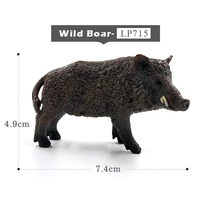 Wild Boar Имитация животного модель кабан свинья фигурка домашний декор миниатюрное украшение для сада в виде Феи аксессуары современная пластиковая игрушка - Цвет: Wild Boar