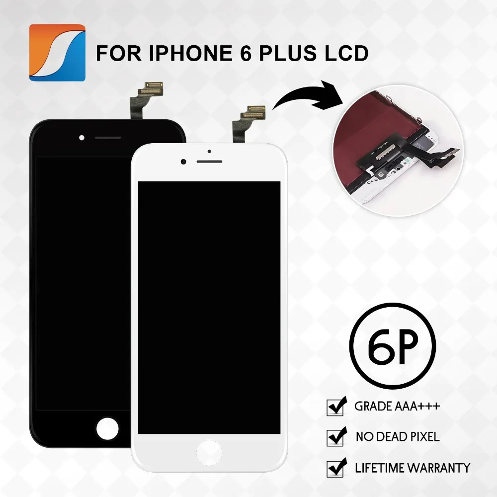 10 шт./лот для iPhone 6 Plus с ЖК дисплеем 5 дюймов сенсорный экран полный набор замены
