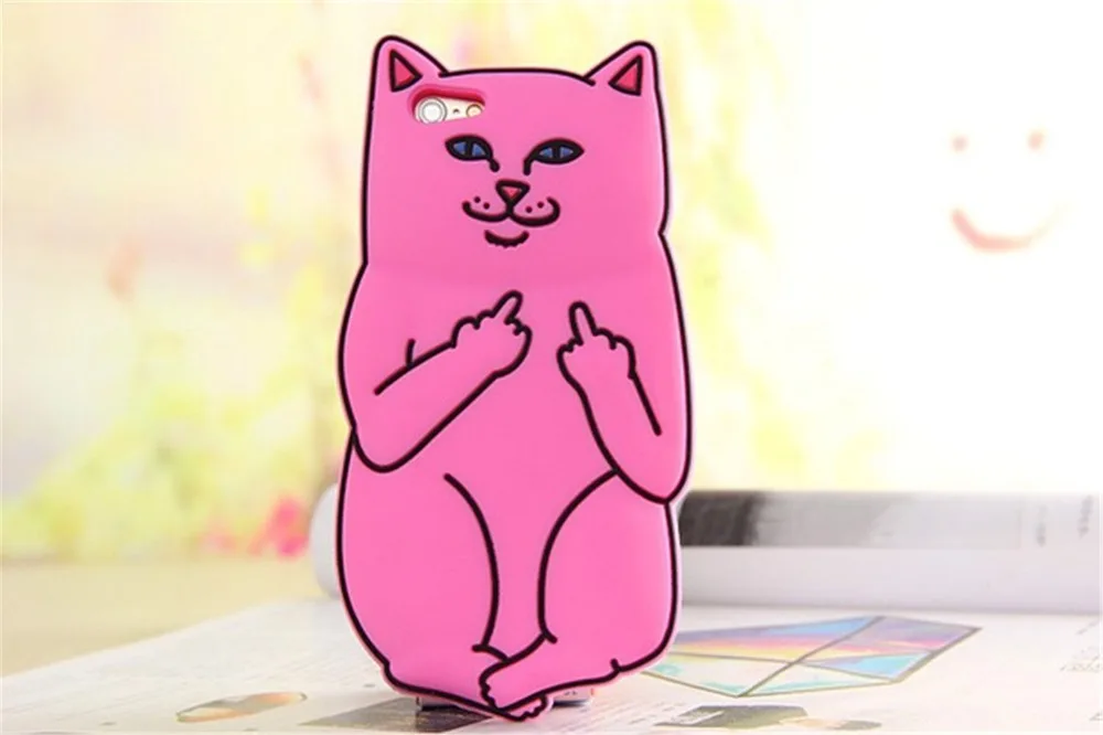 Роскошные Милый Забавный 3D мультфильм странно кошек телефона Чехлы для Apple iphone X 8